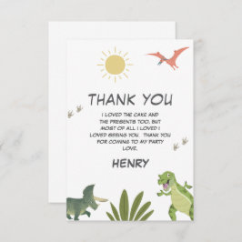 Dinosaur Birthday Party Dankeskarte