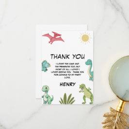 Dinosaur Birthday Party Dankeskarte