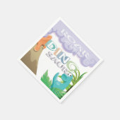 Dinosaur Birthday Party Design Serviette (Ecke)