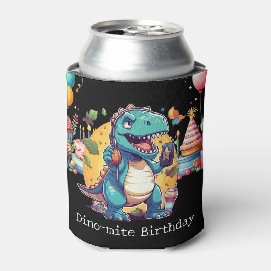 Dinosaur Birthday Party Dosenkühler (Kanne Vorderseite)