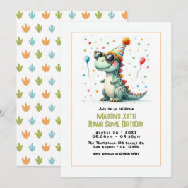 Dinosaur Birthday Party Einladung