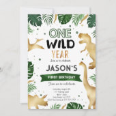 Dinosaur Birthday Party Einladung (Vorderseite)