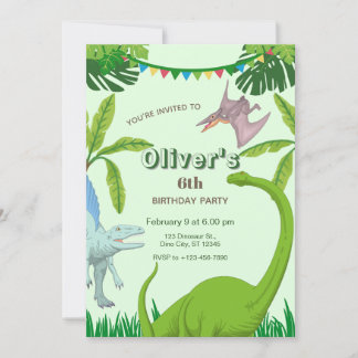Dinosaur Birthday Party Einladung