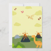 Dinosaur Birthday Party Einladung (Rückseite)