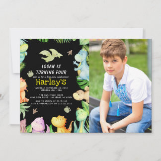 Dinosaur Birthday Party Einladung