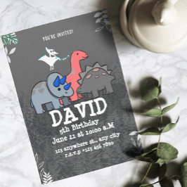 Dinosaur Birthday Party Einladung