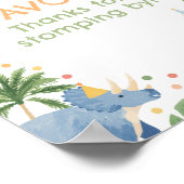 Dinosaur Birthday Party favorisiert Unterschrift Poster (Ecke)