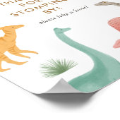 Dinosaur Birthday Party favorisiert Unterschrift Poster (Ecke)