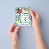 Dinosaur Birthday Party Foto Modernes Budget Flyer (Gruppe)