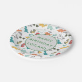 Dinosaur Birthday Party Foto Pappteller (Schrägansicht)