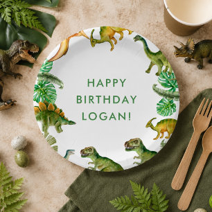 Dinosaur Birthday Party Foto Pappteller