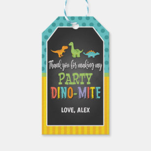 Dinosaur Birthday Party Fvor Tag Geschenkanhänger