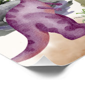 Dinosaur Birthday Party Gefallen-Zeichen Poster (Ecke)