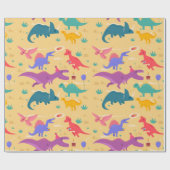Dinosaur Birthday Party Geschenkpapier (Flach)