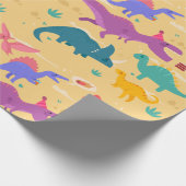 Dinosaur Birthday Party Geschenkpapier (Ecke)