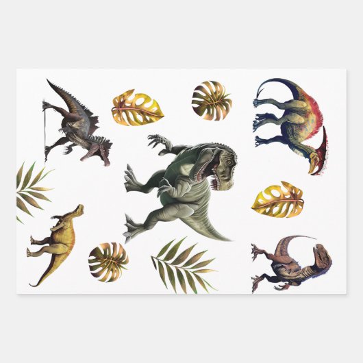 Dinosaur Birthday Party Geschenkpapier Set (Vorderseite 2)