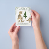 Dinosaur Birthday Party Haushalt Einladung Flyer (Gruppe)
