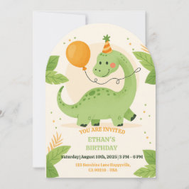 Dinosaur Birthday Party Invitation  Einladung