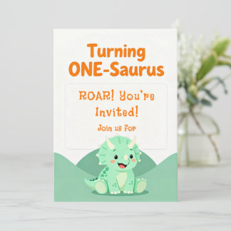Dinosaur Birthday Party Invitation Einladung