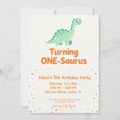 Dinosaur Birthday Party Invitation Einladung (Rückseite)