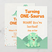Dinosaur Birthday Party Invitation Einladung (Vorne/Hinten)