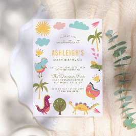 Dinosaur Birthday Party | Junge oder Mädchen Gebur Einladung