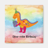 Dinosaur Birthday Party Magnet (Vorne)