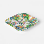 Dinosaur Birthday Party Niedliches Aquarellmuster Pappteller (Gewinkelt)