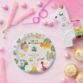 Dinosaur Birthday Party Paper Plate - Custom Foto Pappteller (Party)