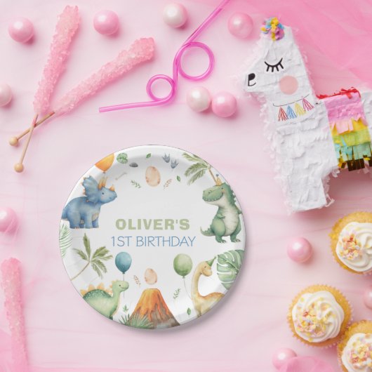 Dinosaur Birthday Party Paper Plates Pappteller (Party)