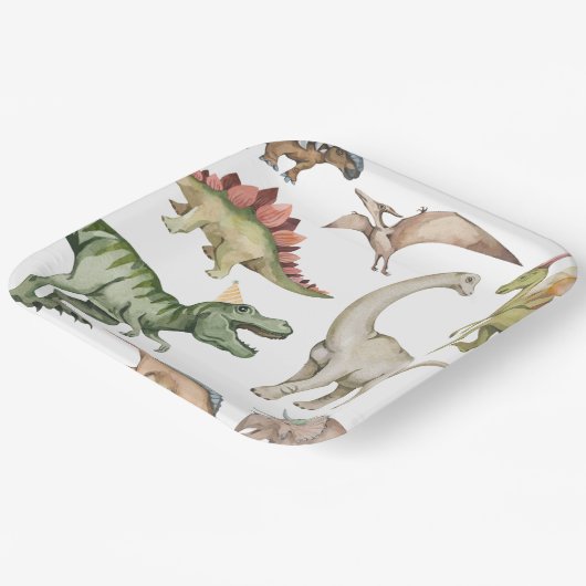 Dinosaur Birthday Party Paper Teller (Gewinkelt)