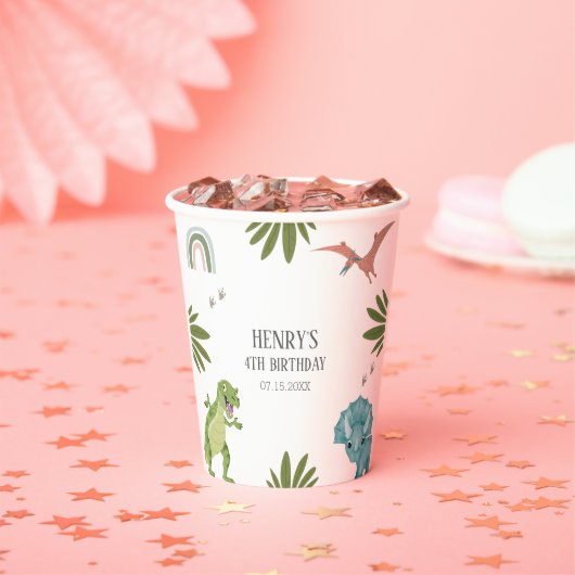 Dinosaur Birthday Party Pappbecher (Insitu)