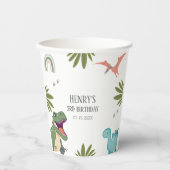 Dinosaur Birthday Party Pappbecher (Vorderseite)