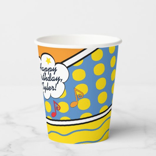 Dinosaur Birthday Party Pappbecher (Rückseite)