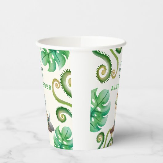 Dinosaur Birthday Party Pappbecher (Links)