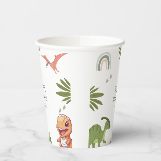 Dinosaur Birthday Party Pappbecher (Links)