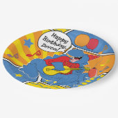 Dinosaur Birthday Party Pappteller (Schrägansicht)