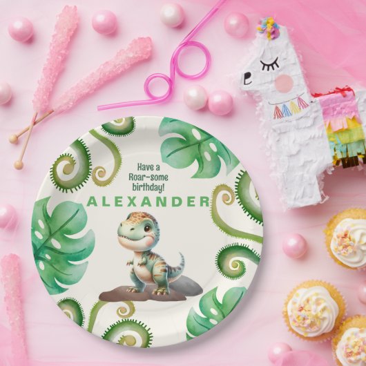 Dinosaur Birthday Party Pappteller (Party)