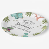 Dinosaur Birthday Party Pappteller (Schrägansicht)