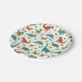 Dinosaur Birthday Party Plate Pappteller (Schrägansicht)
