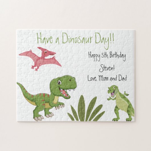 Dinosaur Birthday Party Puzzle (Horizontal)