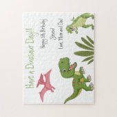 Dinosaur Birthday Party Puzzle (Vertikal)