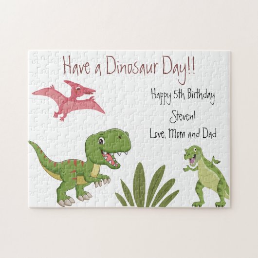 Dinosaur Birthday Party Puzzle (Horizontal)