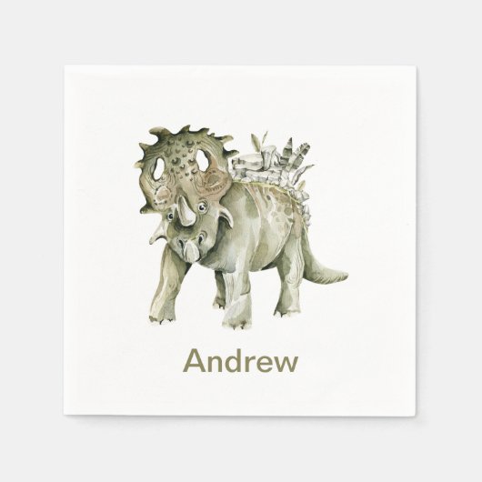 Dinosaur Birthday Party Serviette (Vorderseite)