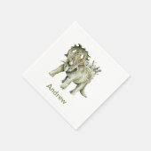 Dinosaur Birthday Party Serviette (Ecke)