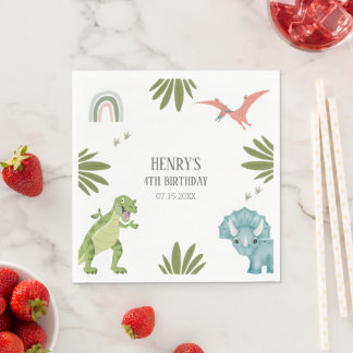 Dinosaur Birthday Party Serviette