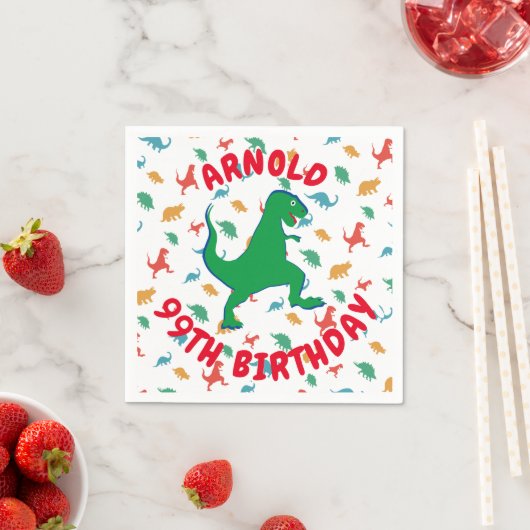Dinosaur Birthday Party Serviette (Beispiel)
