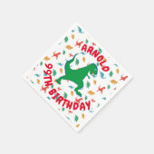 Dinosaur Birthday Party Serviette (Ecke)
