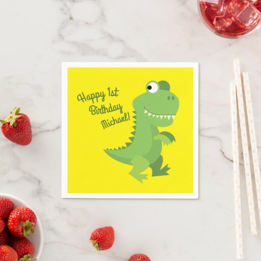 Dinosaur Birthday Party Serviette (Beispiel)