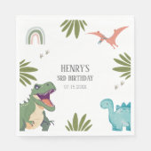 Dinosaur Birthday Party Serviette (Vorderseite)